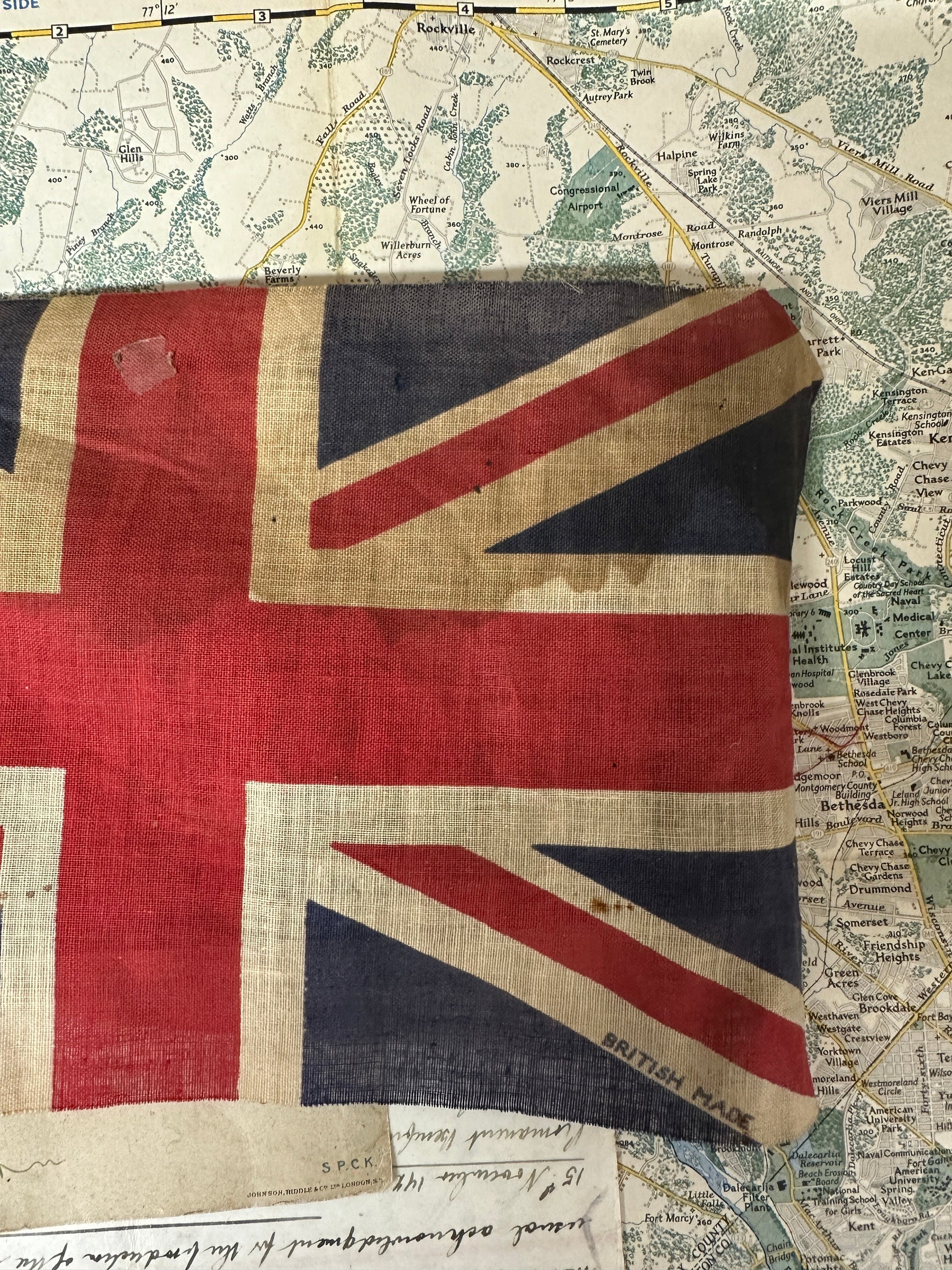 Vintage Small British Flag Union Jack The Blind Mole