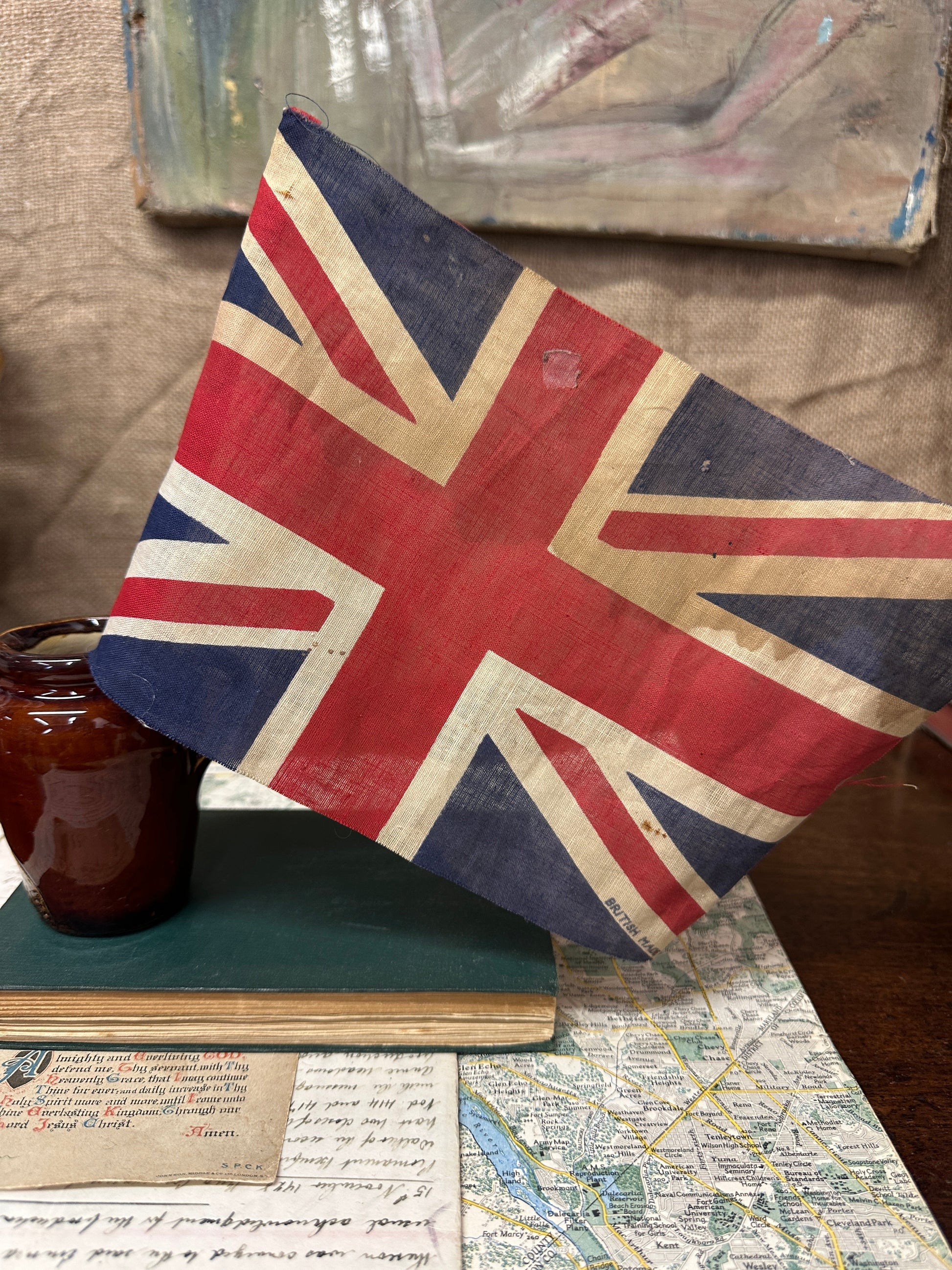 Vintage Small British Flag Union Jack The Blind Mole