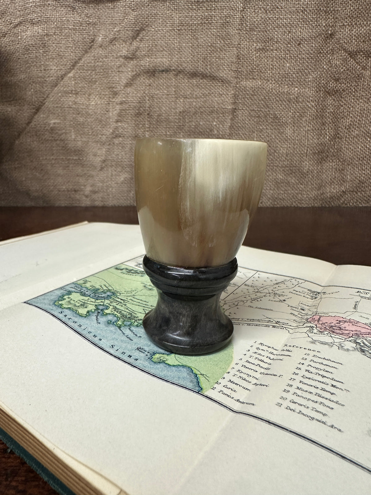 Hand Carved Horn Shot Glass