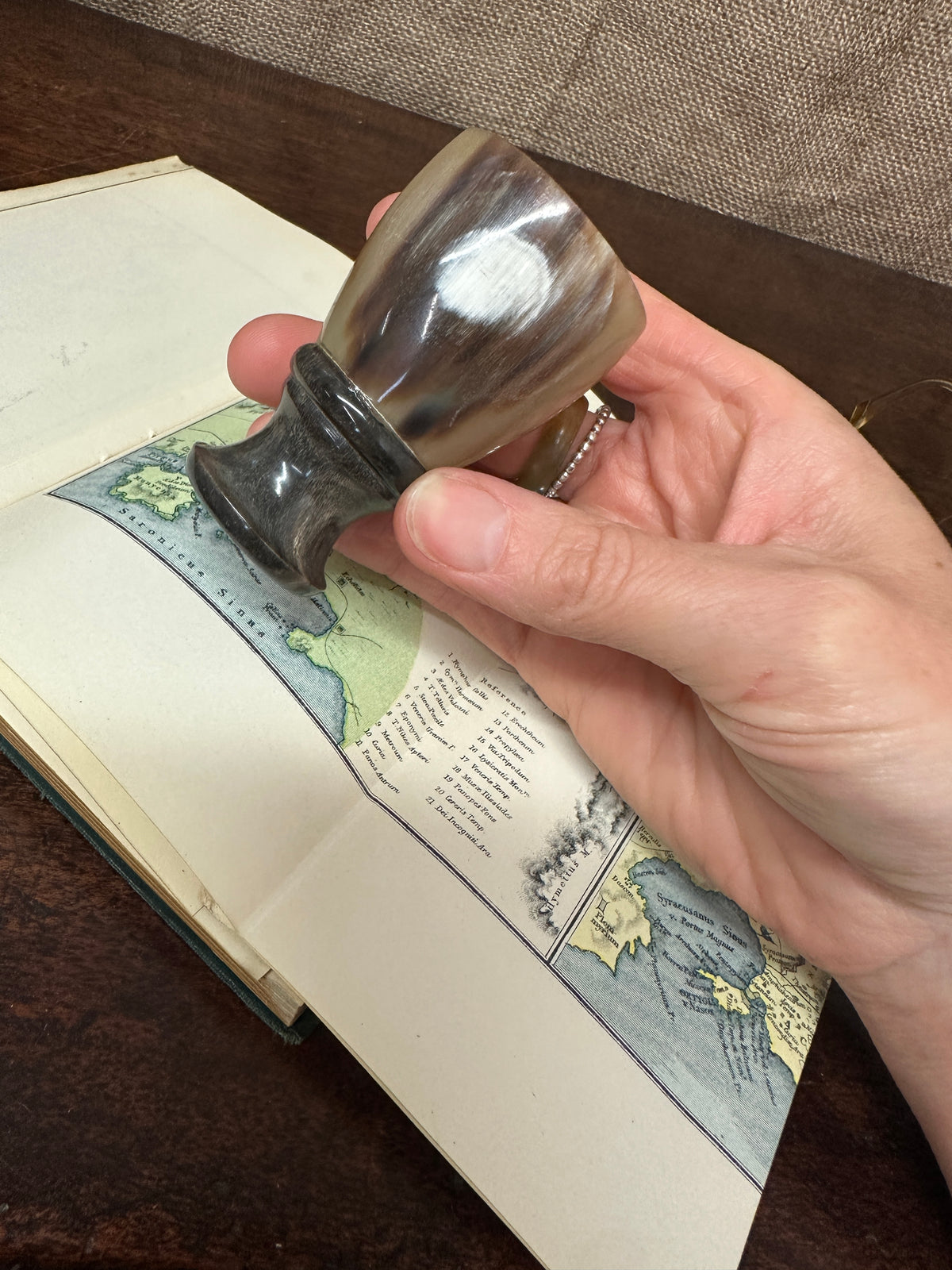 Hand Carved Horn Shot Glass