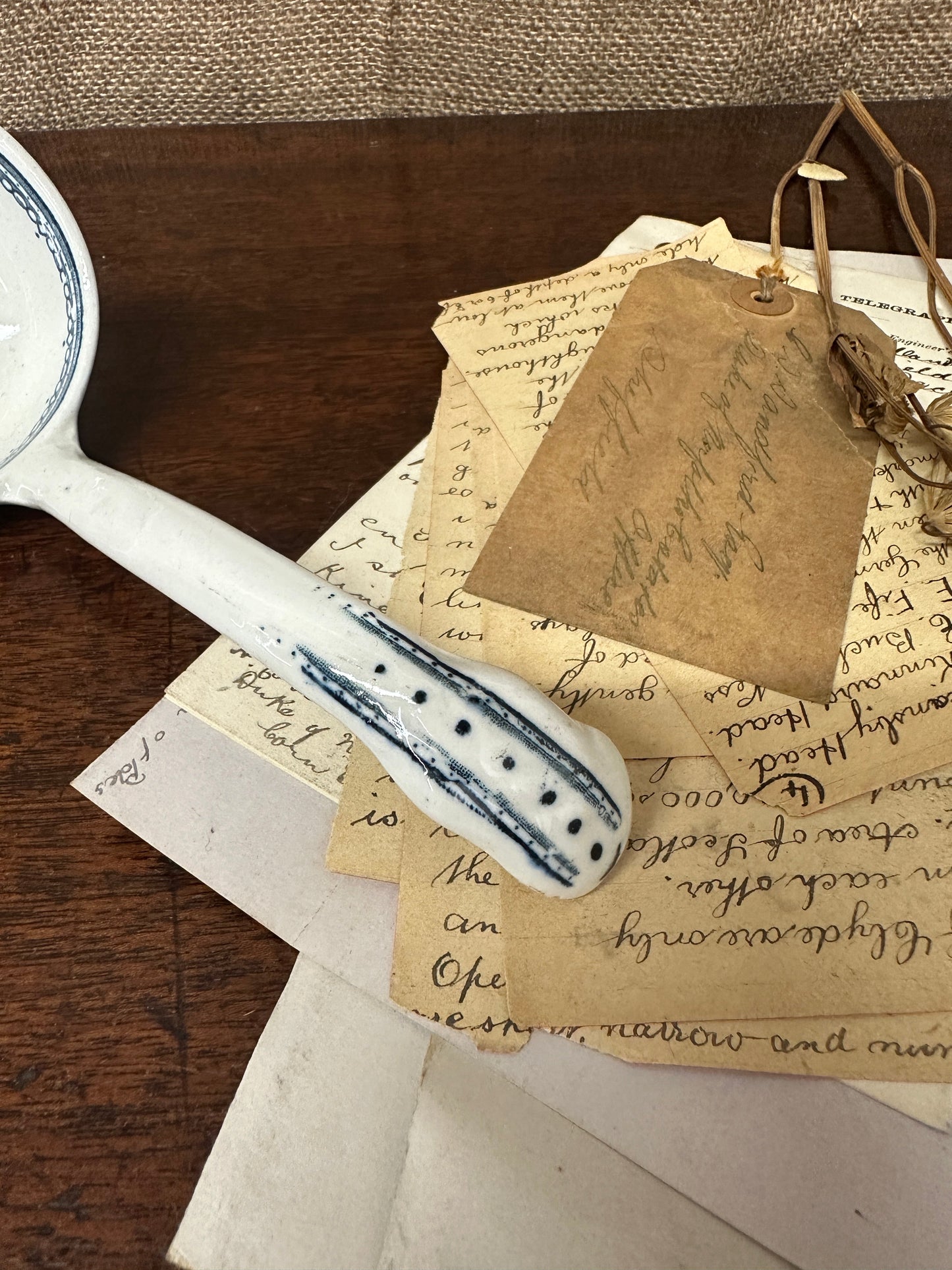 Edwardian Ironstone Serving Ladle The Blind Mole