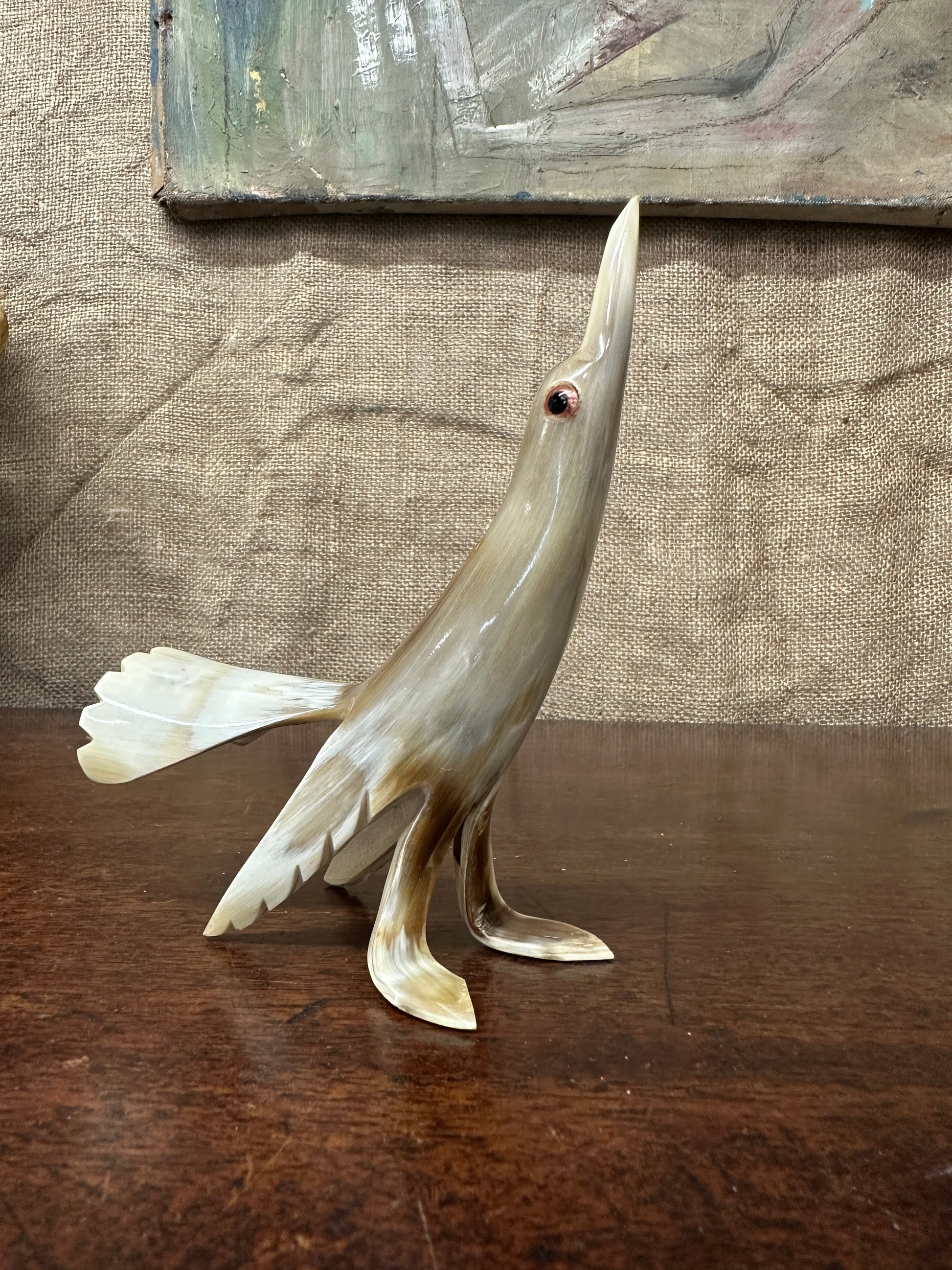 Mid Century Carved Bovine Bird Figure The Blind Mole