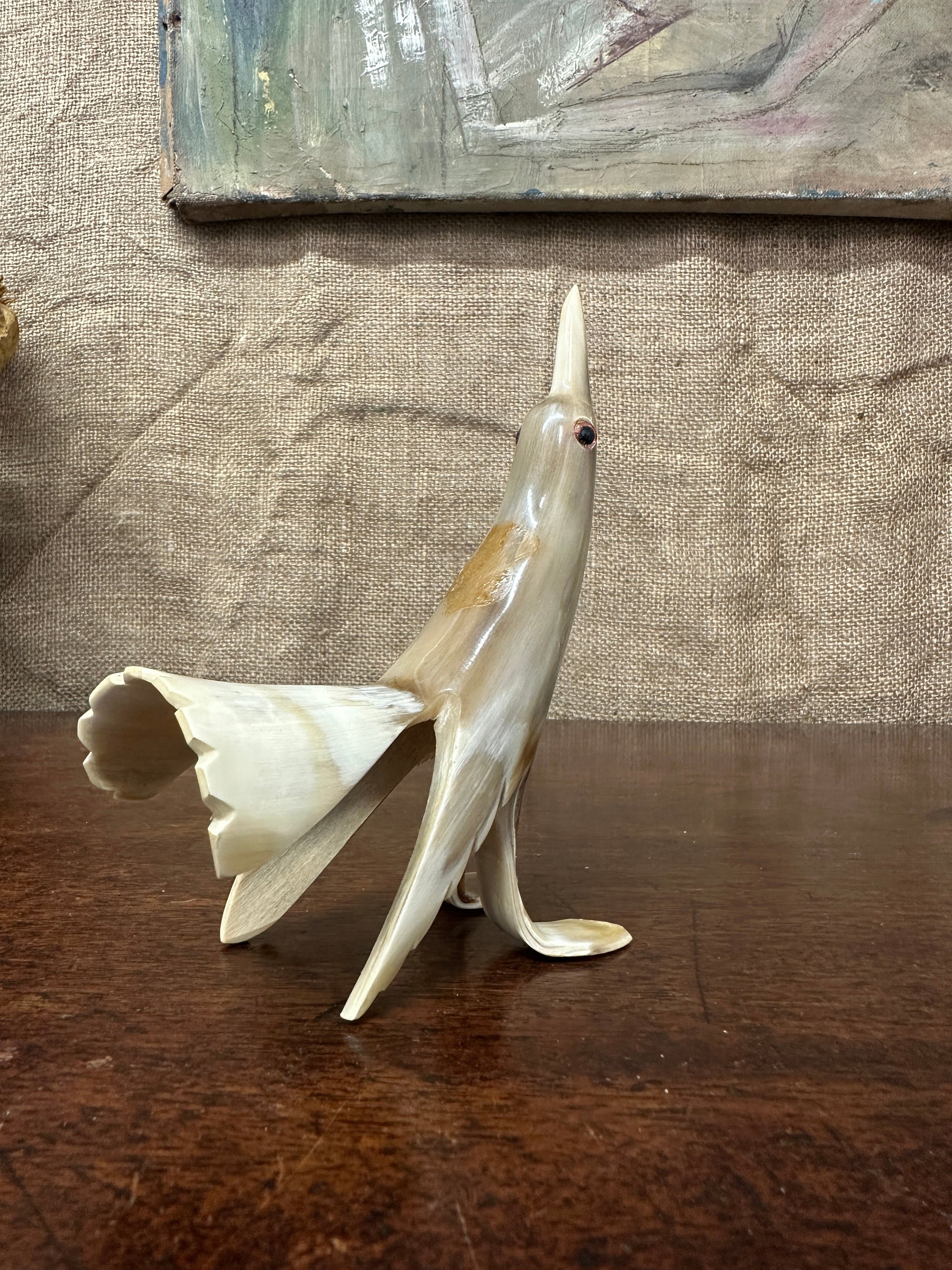 Mid Century Carved Bovine Bird Figure The Blind Mole