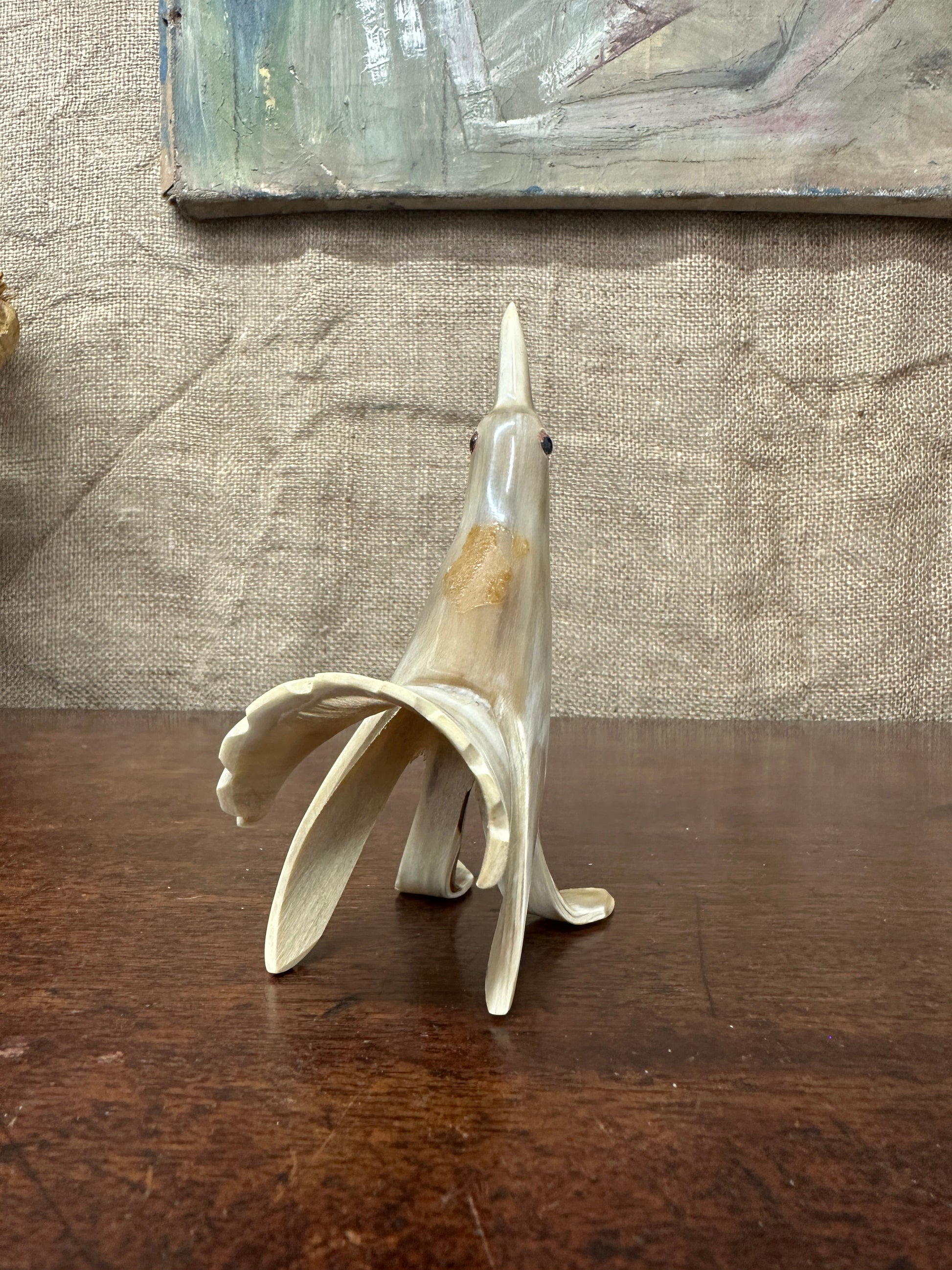 Mid Century Carved Bovine Bird Figure The Blind Mole