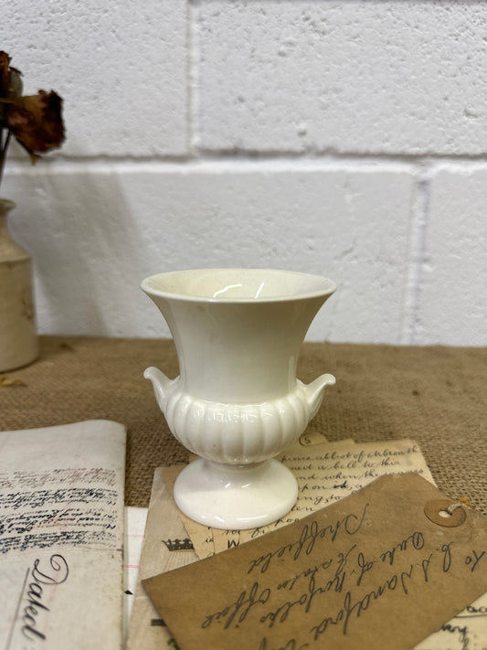 Small White Moonstone Wedgewood Urn