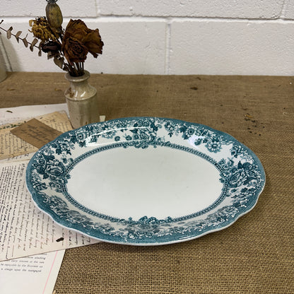 Victorian Tunstall Transferrer-ware Floral Serving Platter