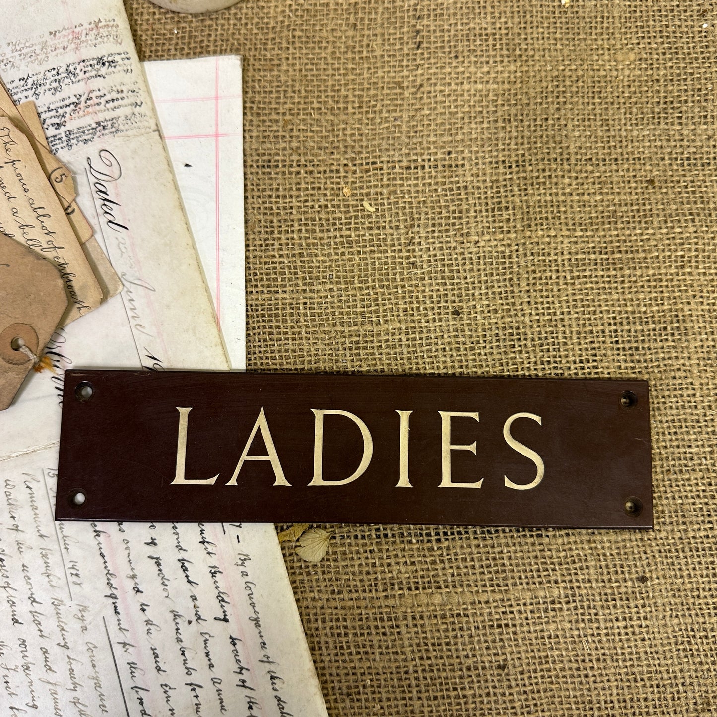 Antique Bakelite Ladies Sign