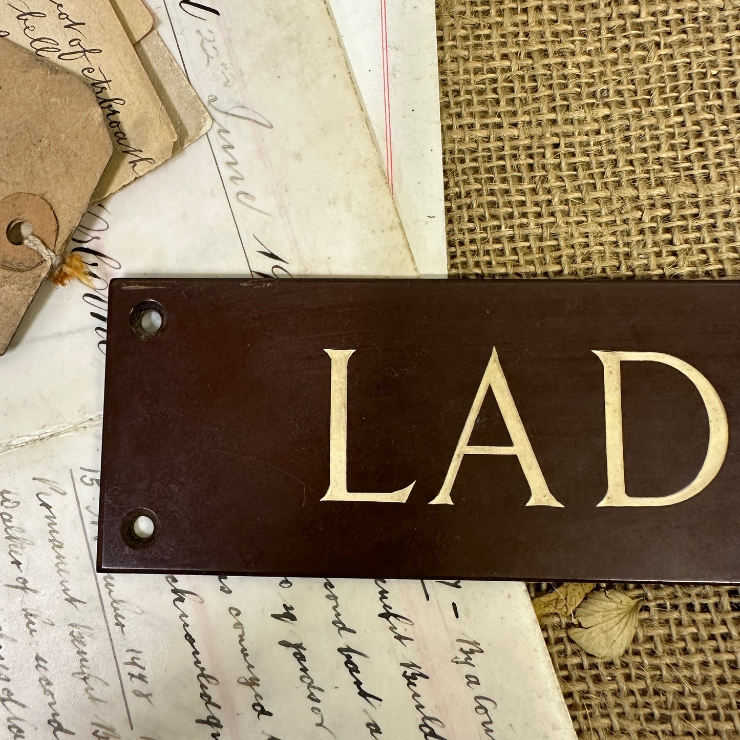 Antique Bakelite Ladies Sign