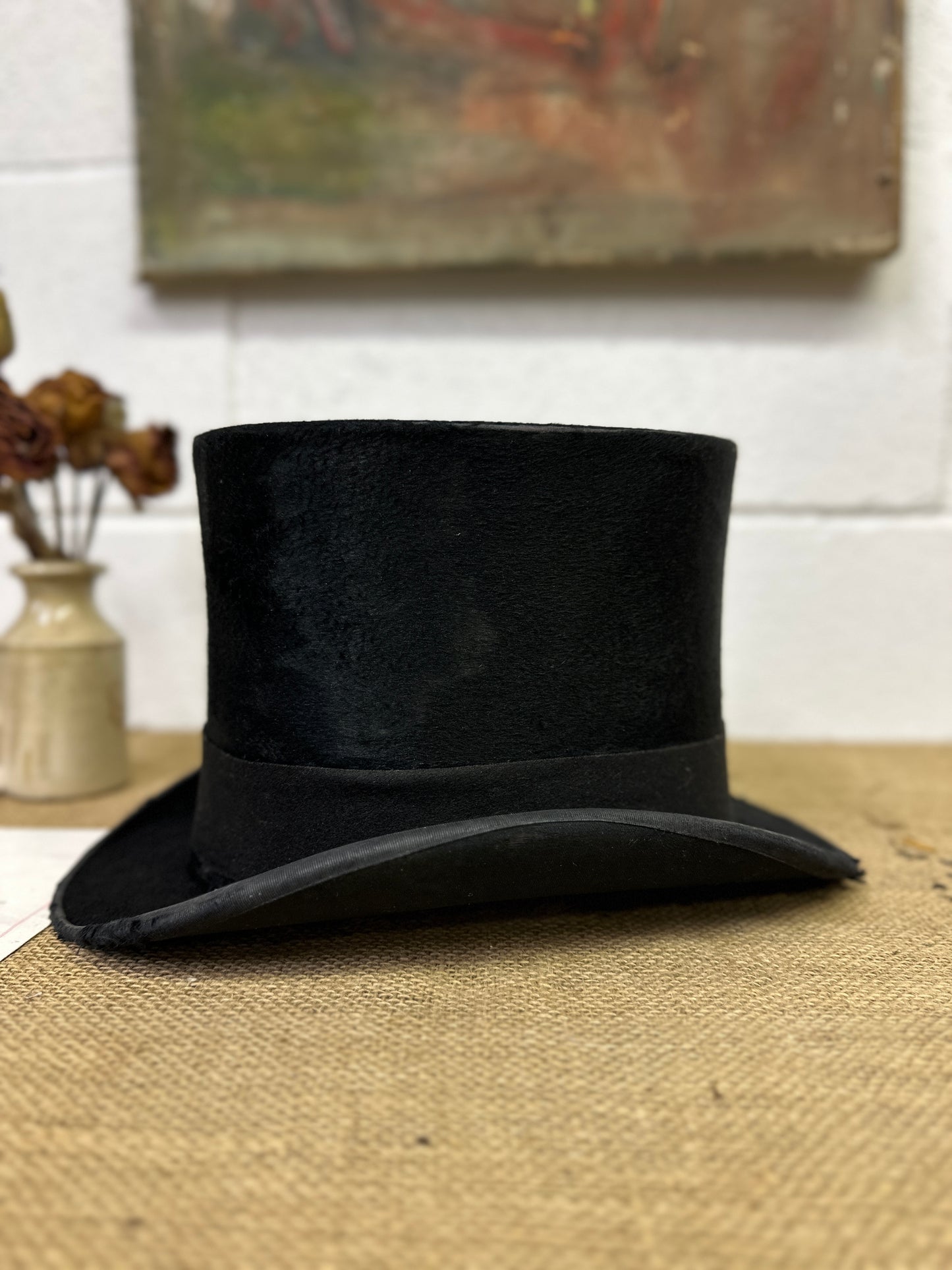 Antique Black Top Hat
