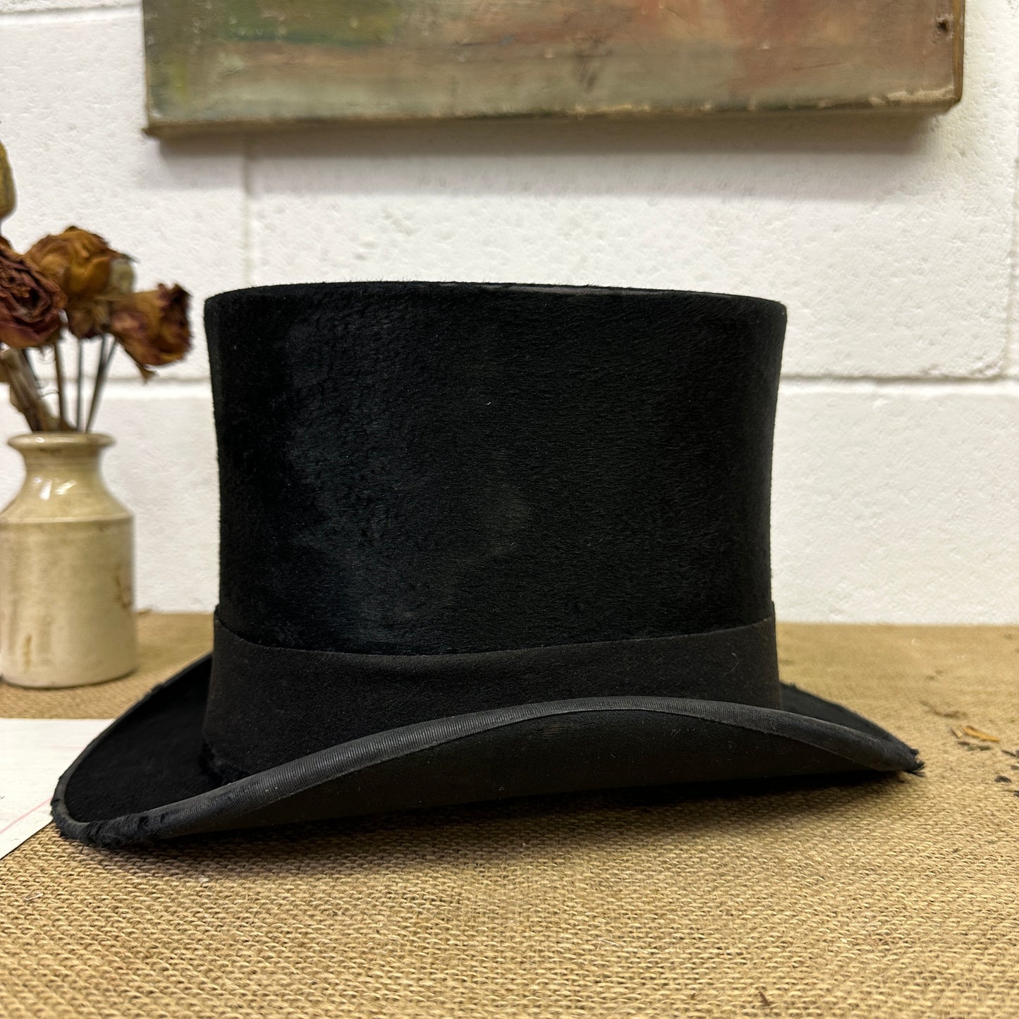 Antique Black Top Hat