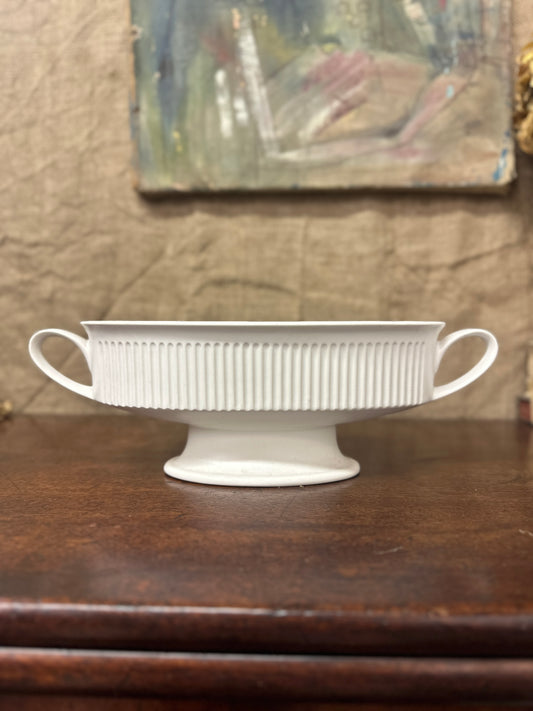 White Hornsea Doric Mantle Vase