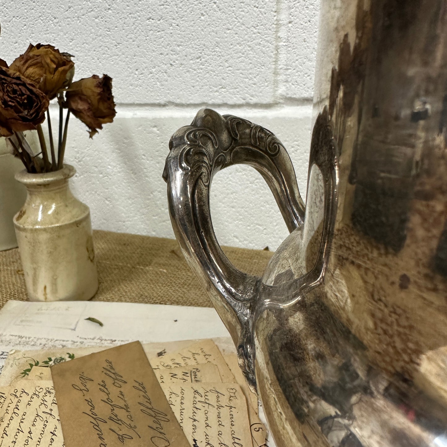 Large Silver Plated Urn