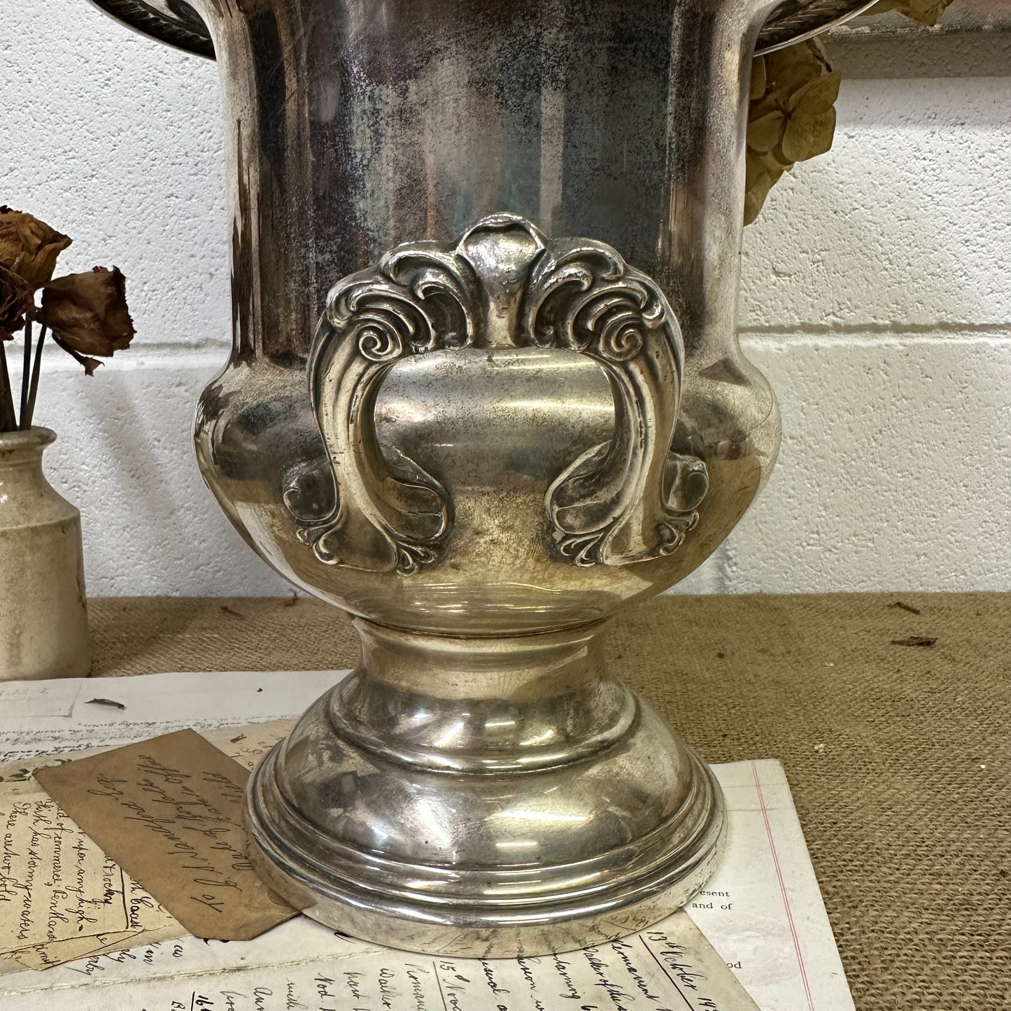 Large Silver Plated Urn