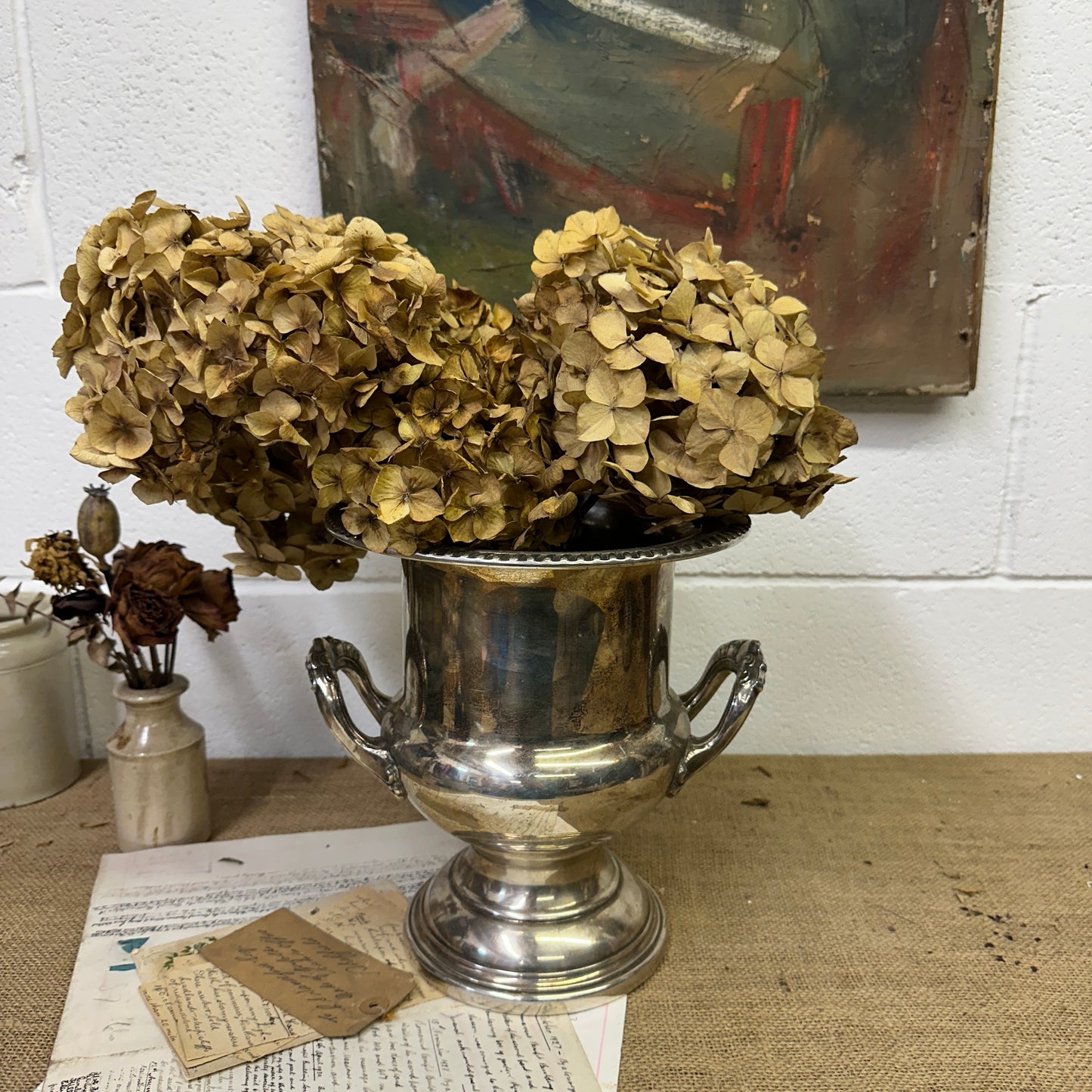 Large Silver Plated Urn