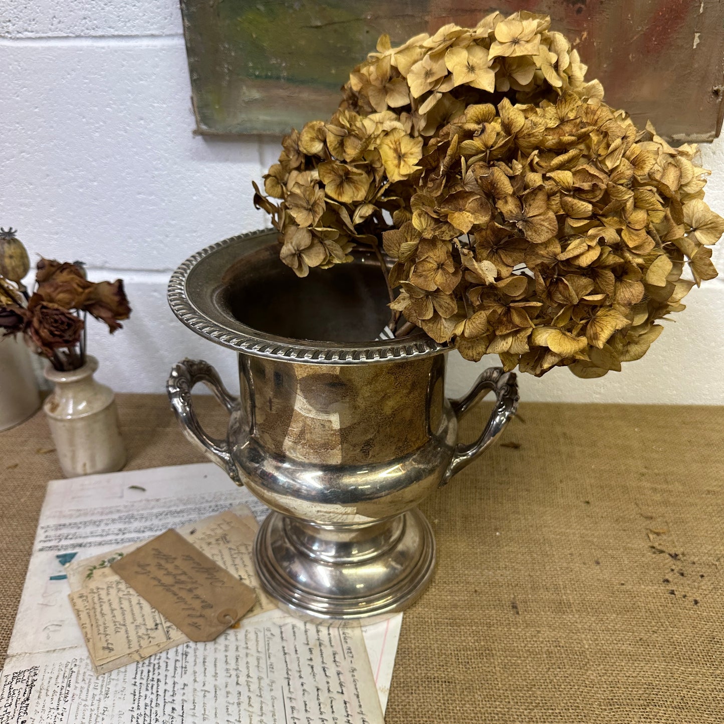 Large Silver Plated Urn