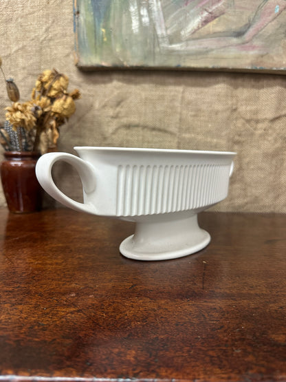 White Hornsea Doric Mantle Vase