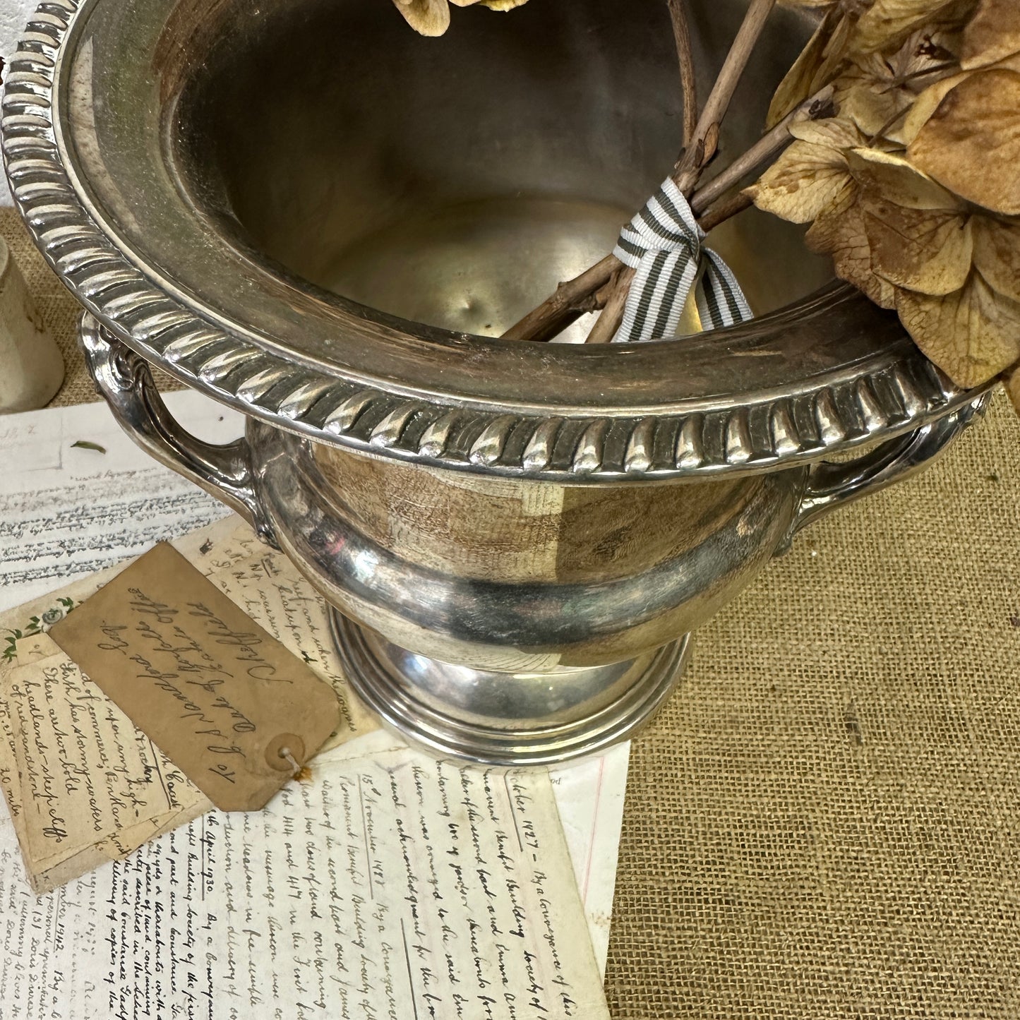 Large Silver Plated Urn