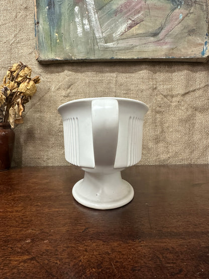 White Hornsea Doric Mantle Vase