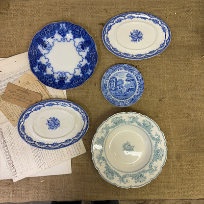 Set of Blue Antique Wall Plates