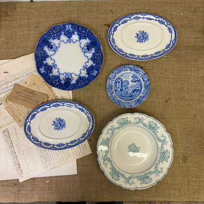 Set of Blue Antique Wall Plates