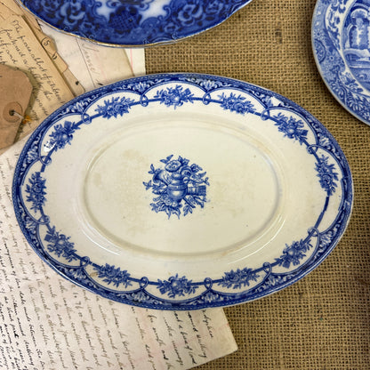 Set of Blue Antique Wall Plates