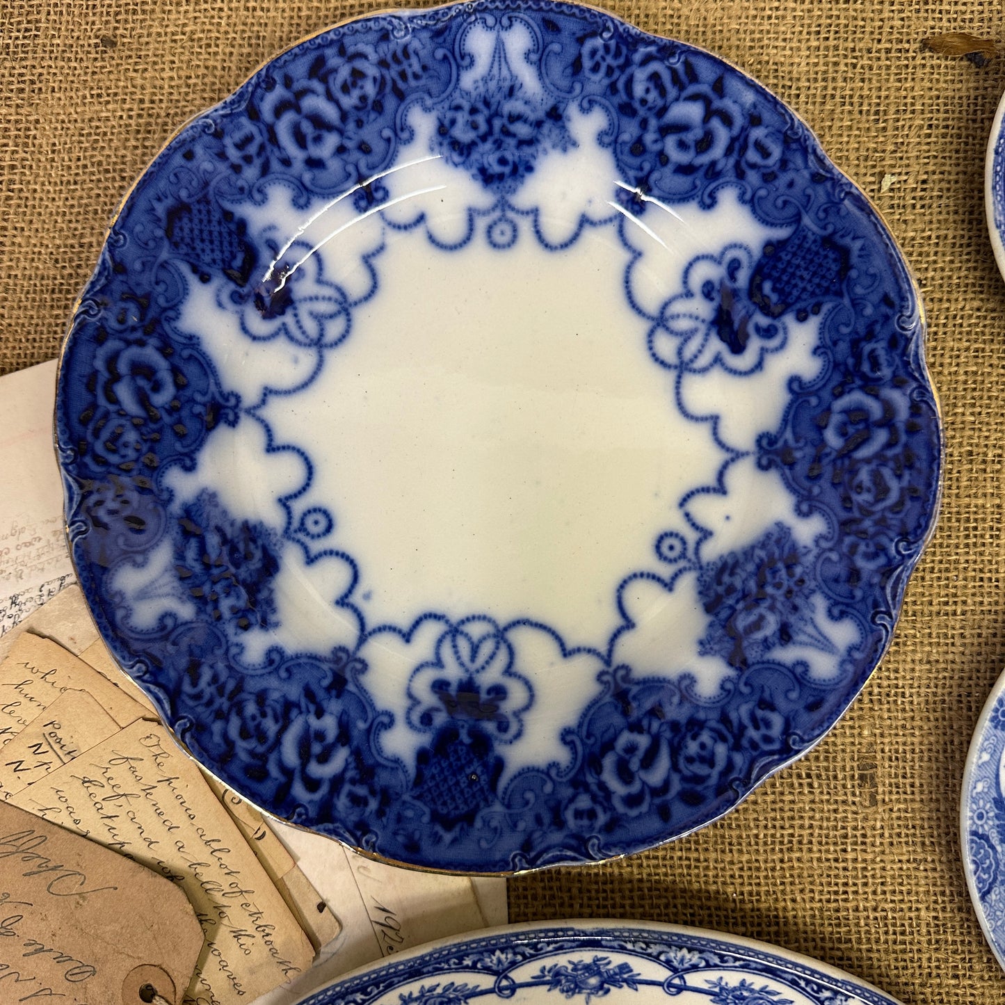 Set of Blue Antique Wall Plates