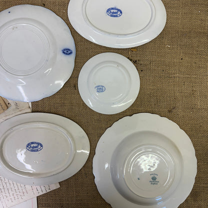 Set of Blue Antique Wall Plates