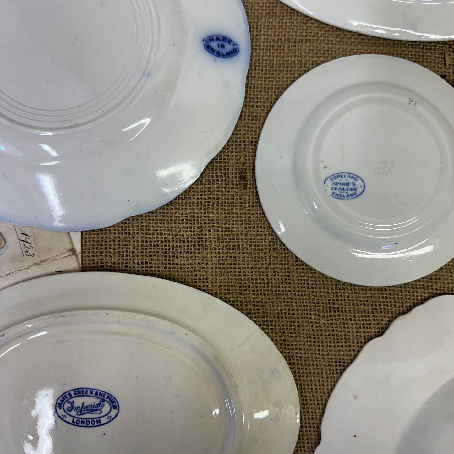 Set of Blue Antique Wall Plates