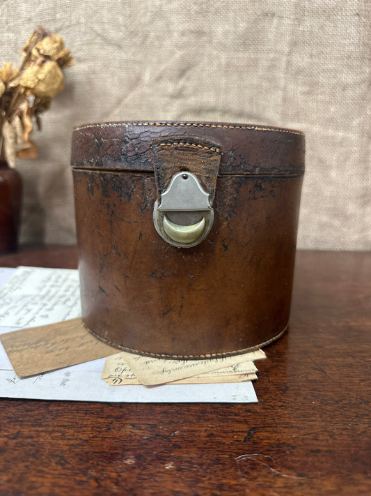 Antique Leather Collar Keepsake Box