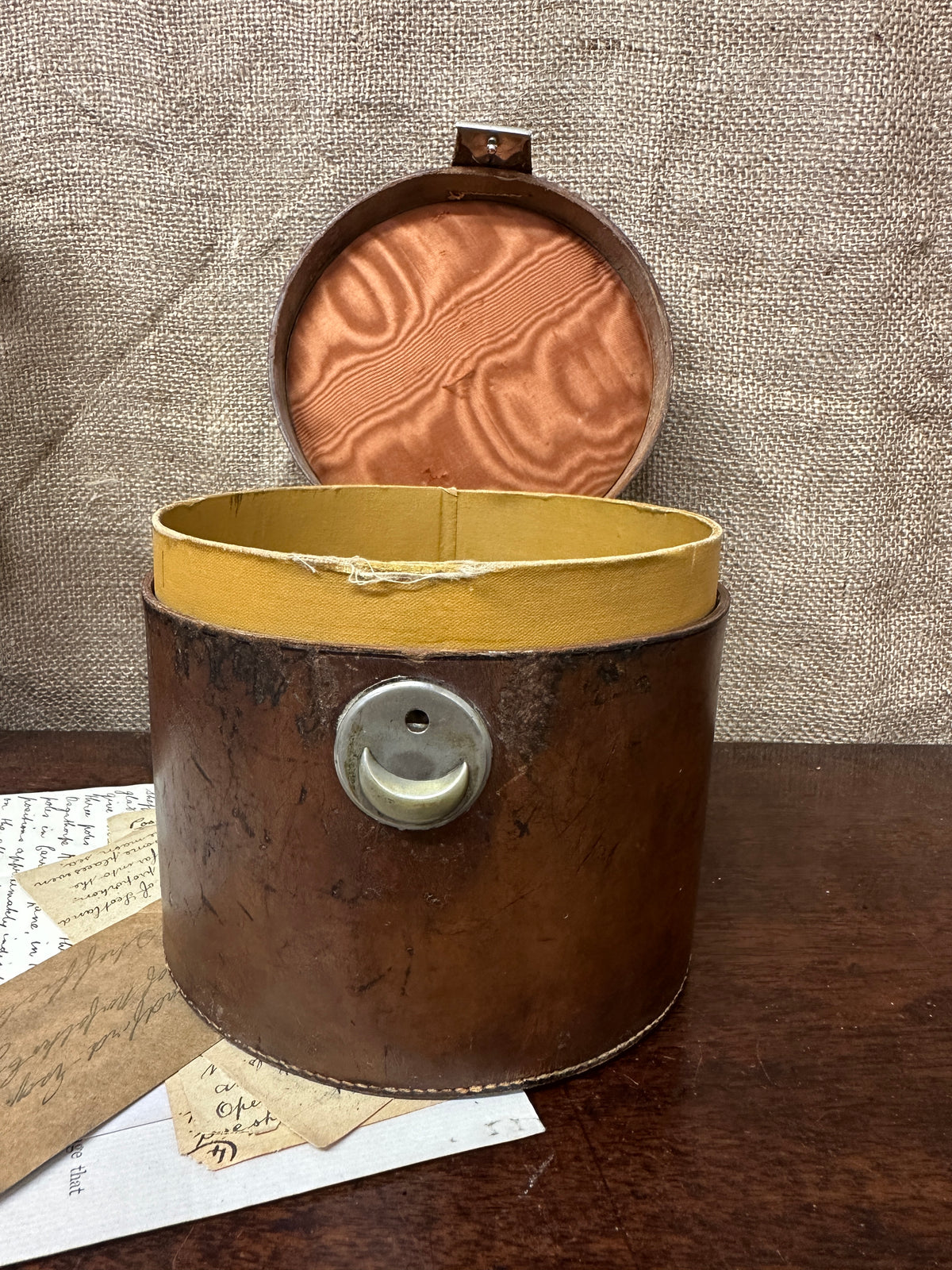 Antique Leather Collar Keepsake Box