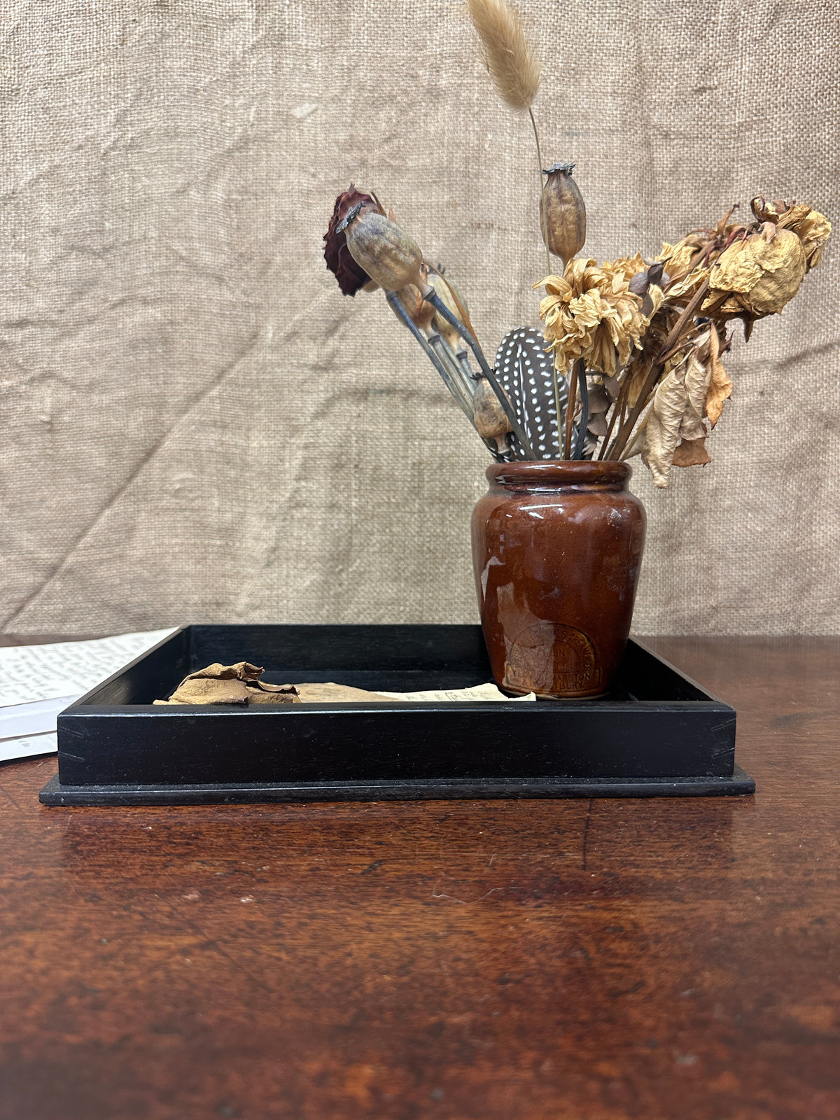 Small Victorian Ebony Tray
