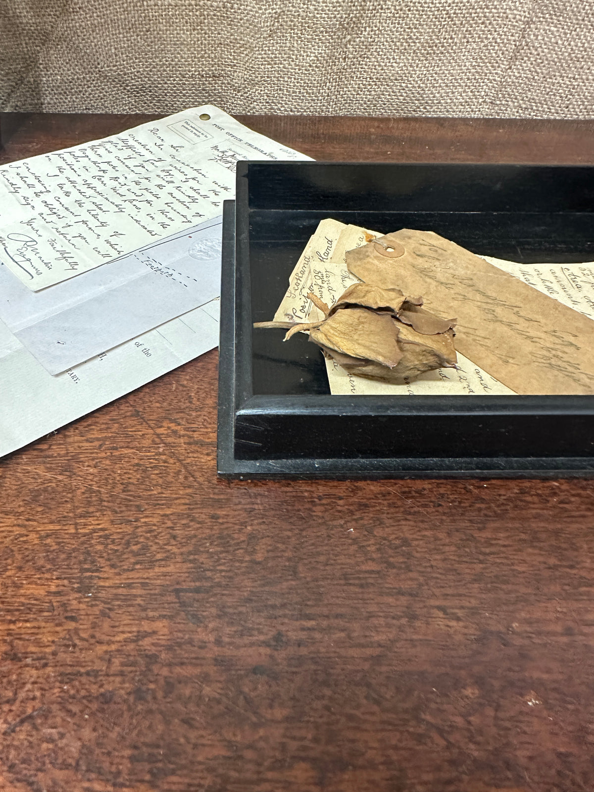 Small Victorian Ebony Tray