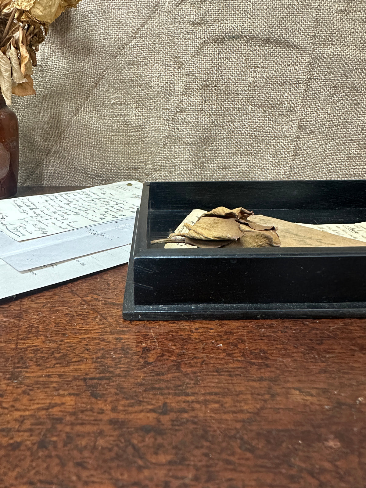 Small Victorian Ebony Tray