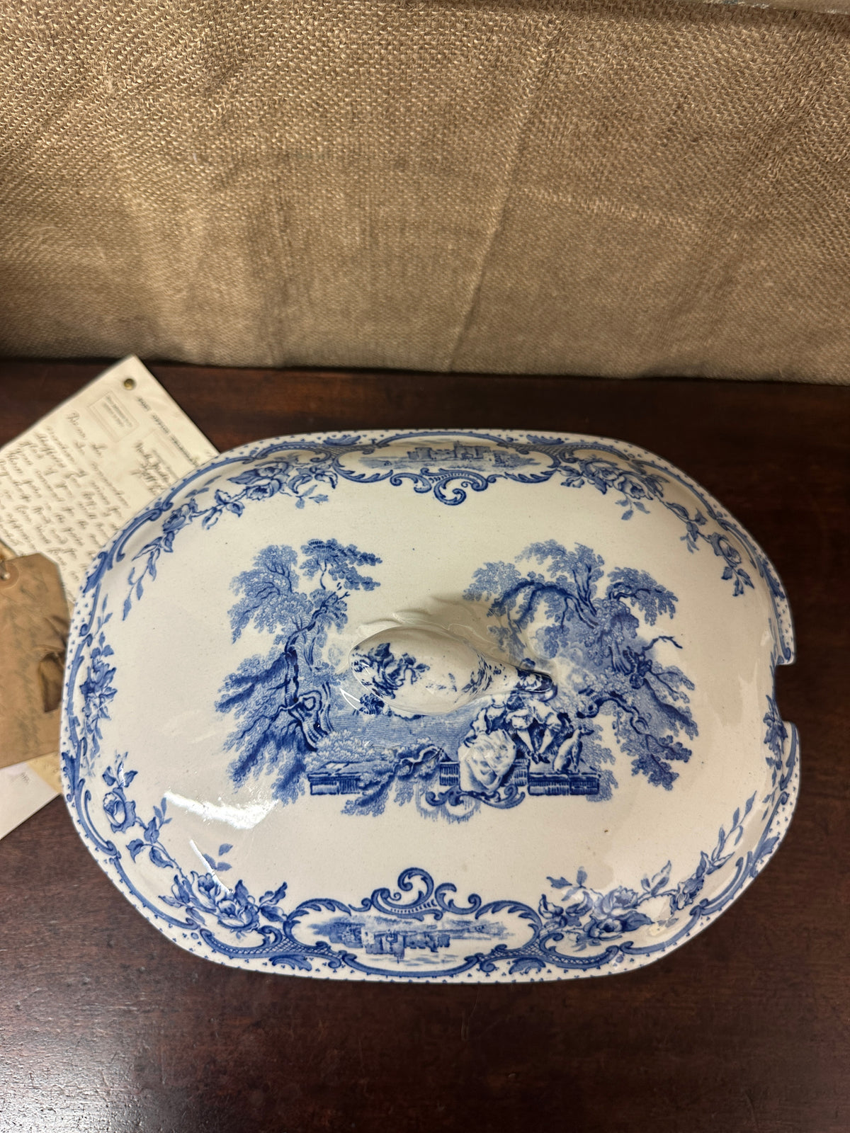 Ashworth Watteau Pattern Sauce Tureen Blue