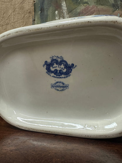 Ashworth Watteau Pattern Sauce Tureen Blue