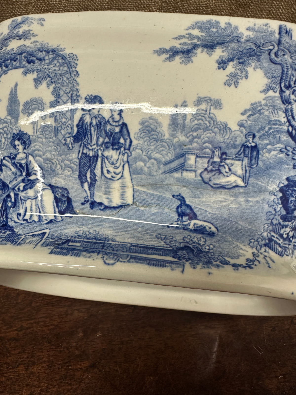 Ashworth Watteau Pattern Sauce Tureen Blue