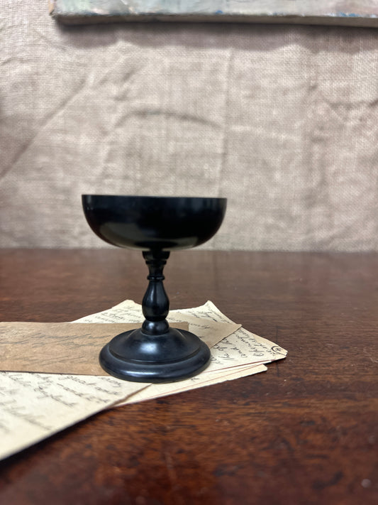 Victorian Black Ebony Trinket Dish