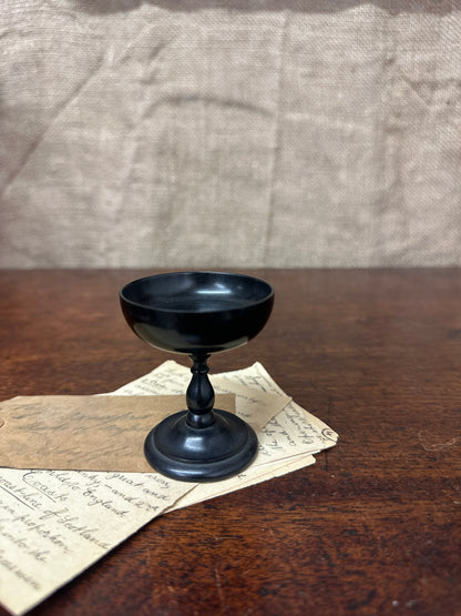 Victorian Black Ebony Trinket Dish