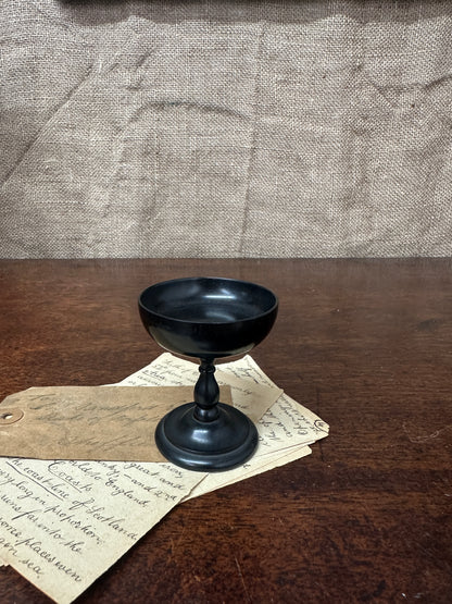 Victorian Black Ebony Trinket Dish