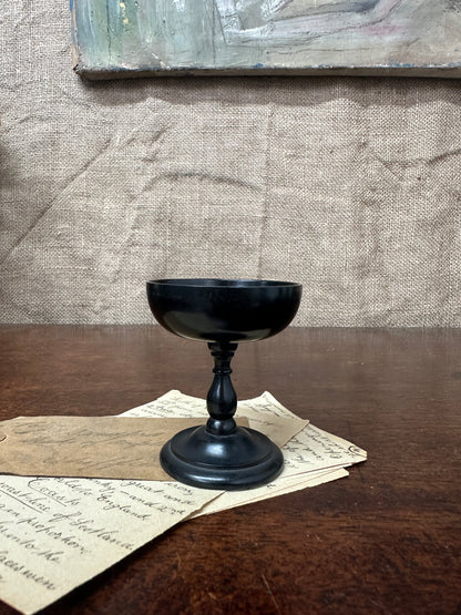 Victorian Black Ebony Trinket Dish