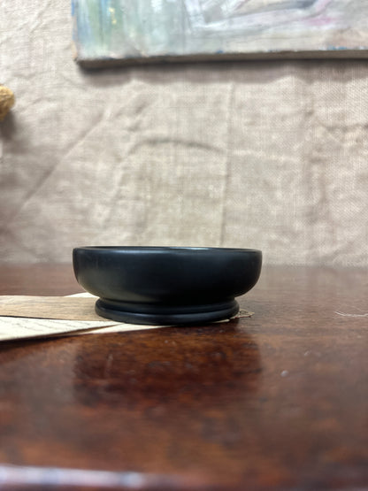 Black Victorian Ebony Trinket Dish