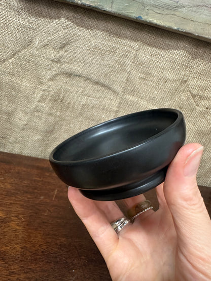Black Victorian Ebony Trinket Dish