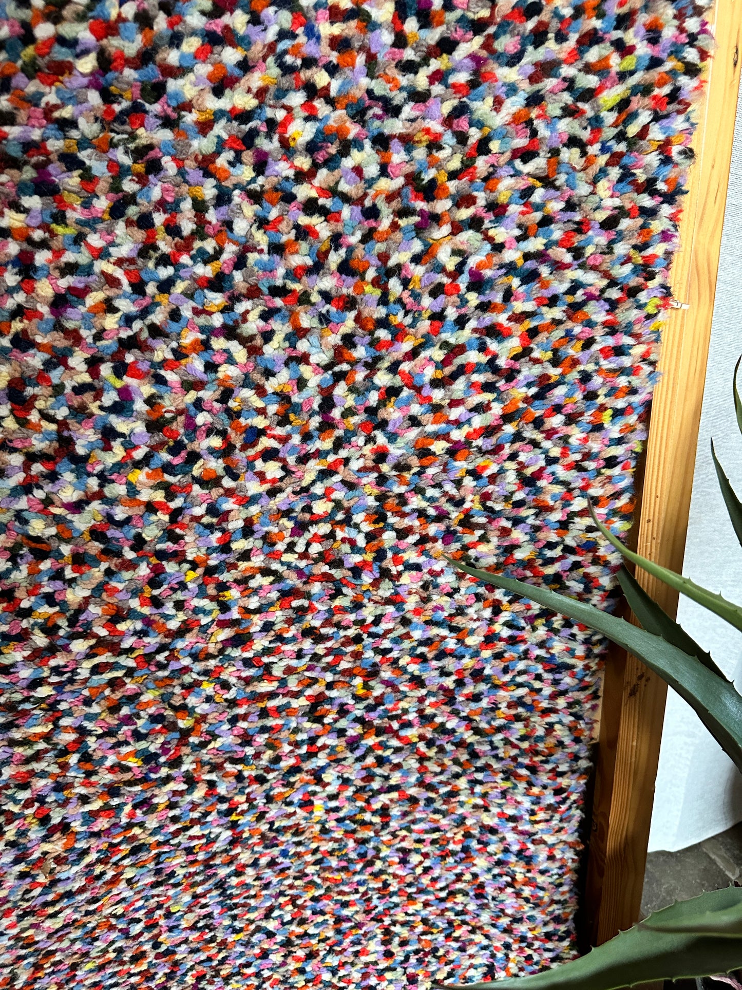 Mid-century Latch Hook Rug Confetti