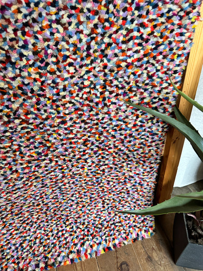 Mid-century Latch Hook Rug Confetti