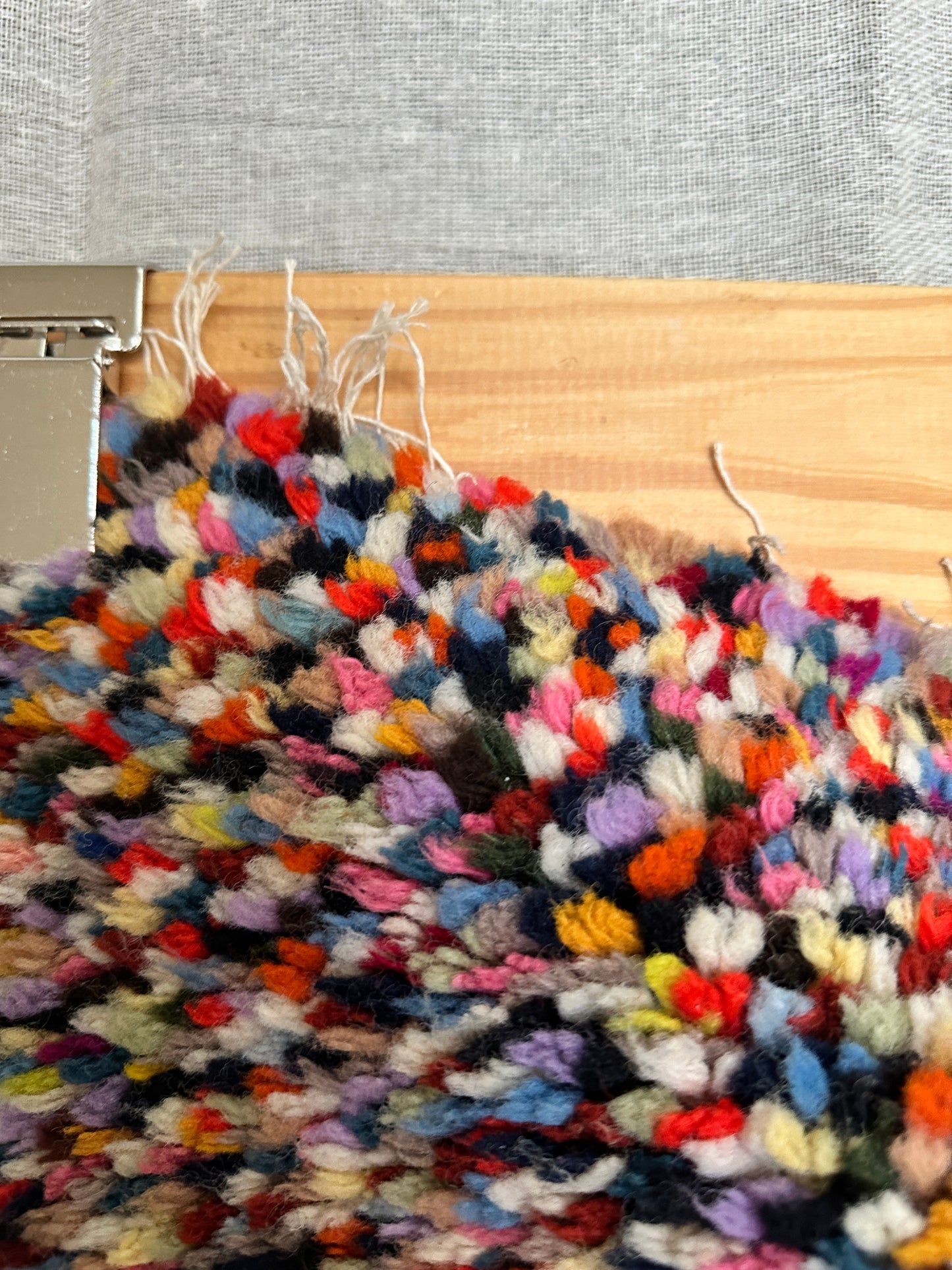 Mid-century Latch Hook Rug Confetti