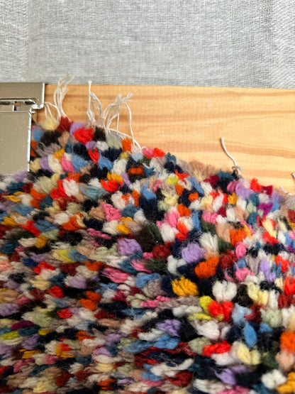 Mid-century Latch Hook Rug Confetti