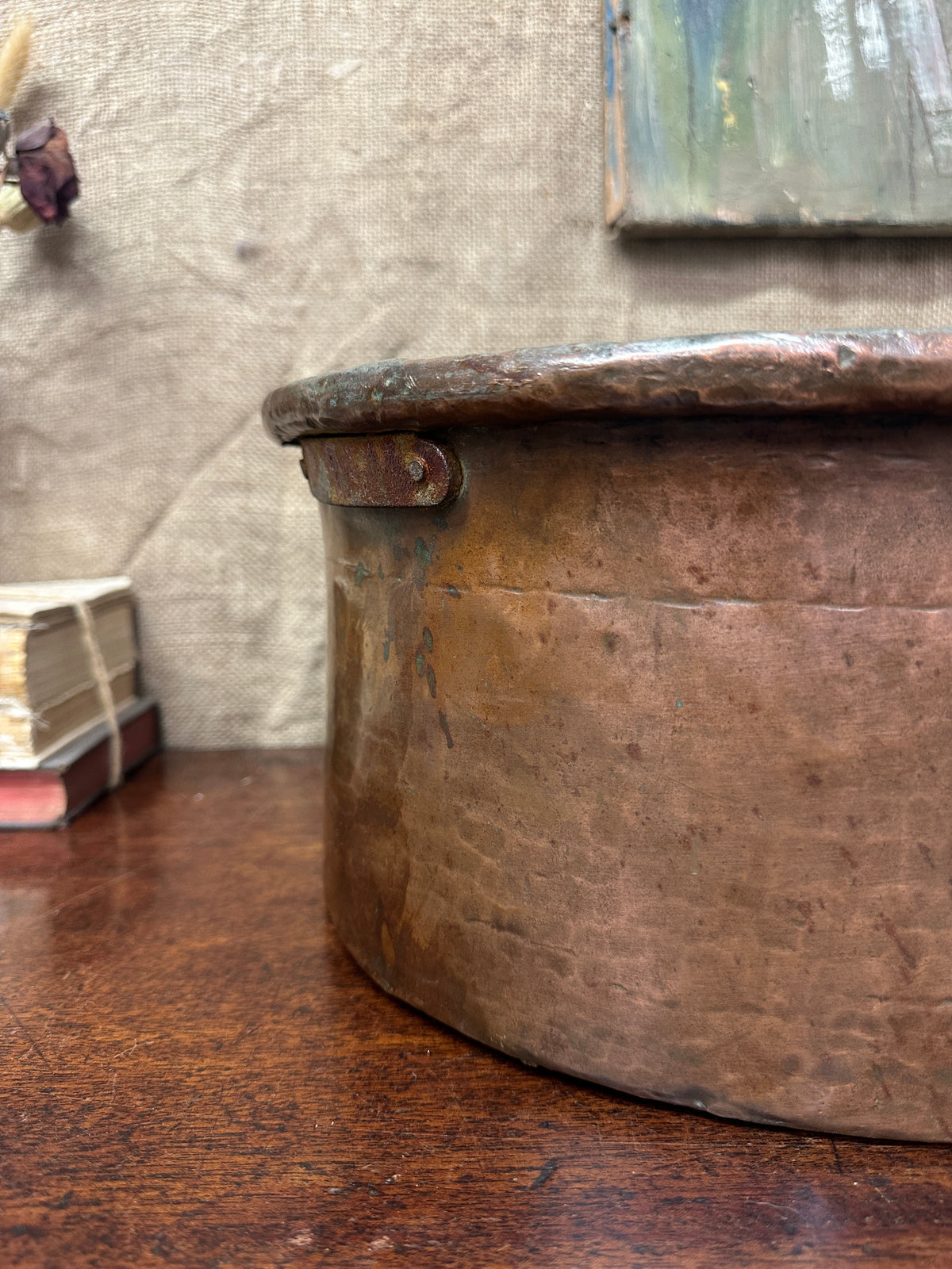 Antique Large Copper Planter