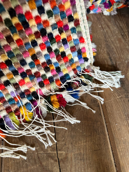 Mid-century Latch Hook Rug Confetti