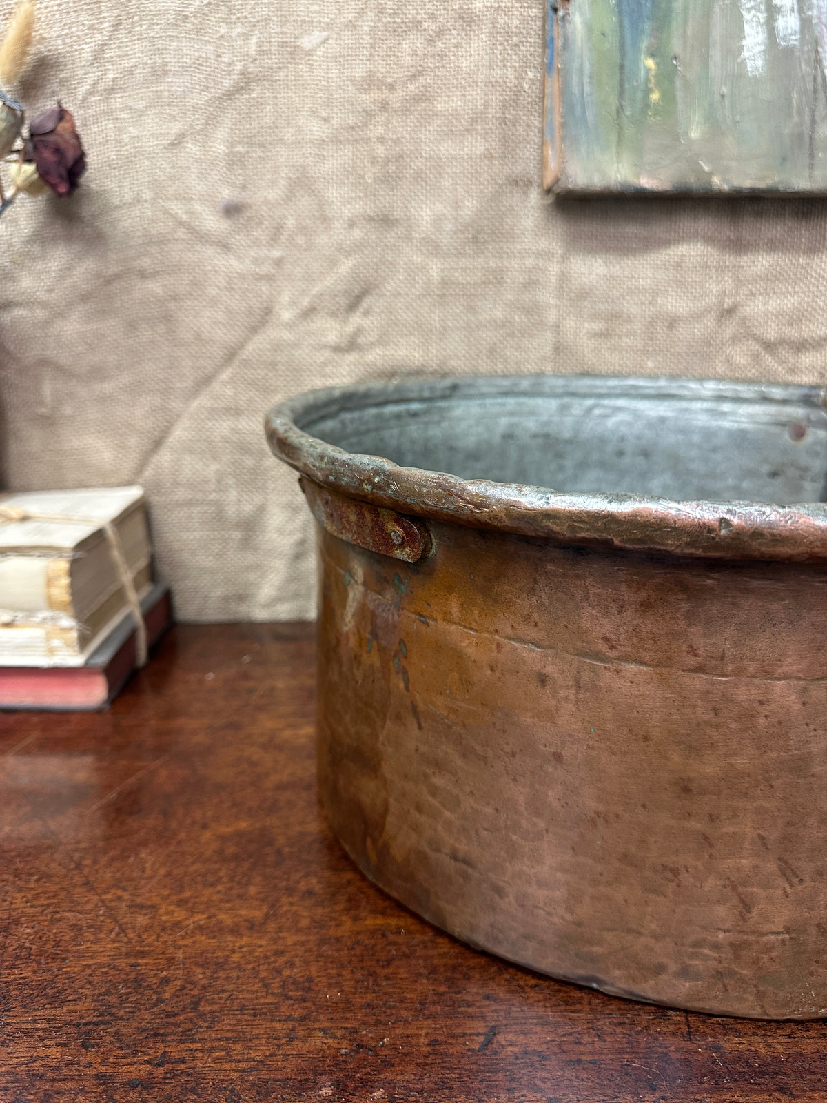 Antique Large Copper Planter