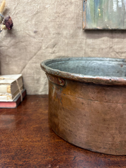 Antique Large Copper Planter